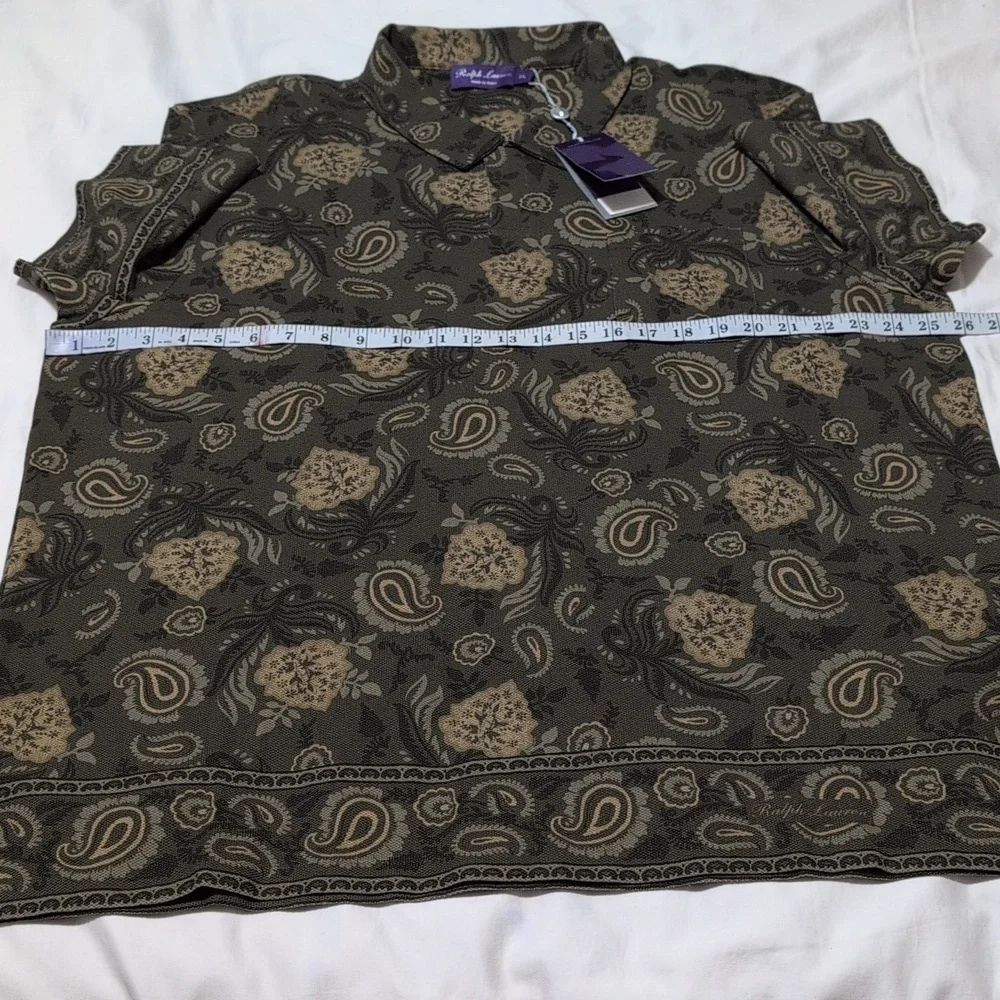 Ralph Lauren Black and Tan Casual Button Down Shirt - Picture 6 of 12